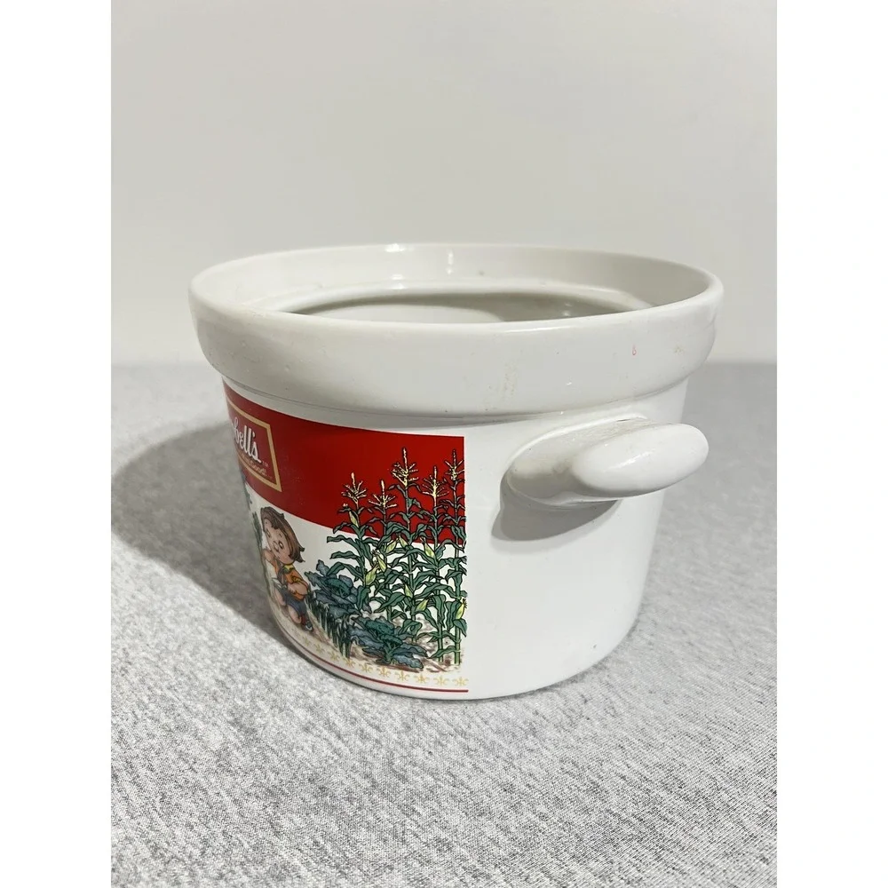 Vintage‎ 1993 Campbell's Kids Soup Crock Bowl White Handles Westwood Thailand